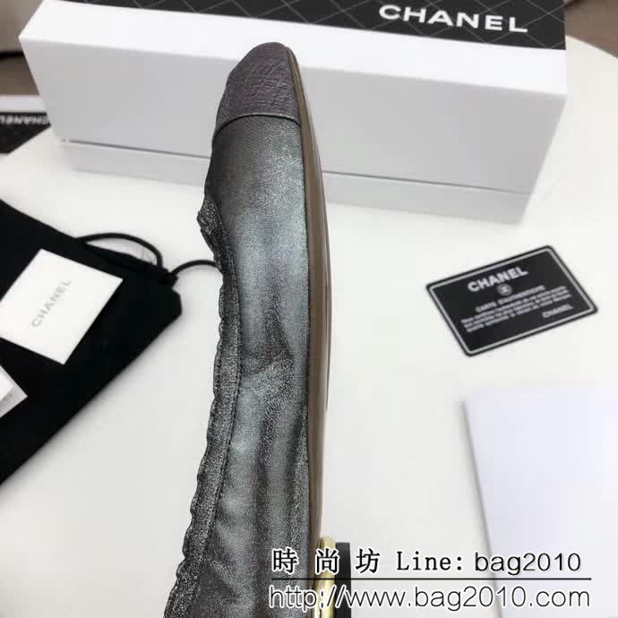 CHANEL香奈兒 高端貨 原版閃布紋羊皮+爆裂羊皮 單皮鞋 QZS1341